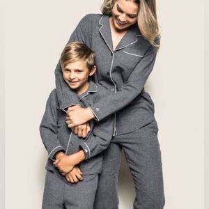 Women’s Gray Button-Up Pajama Set